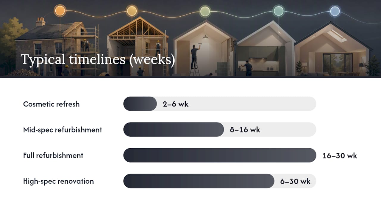 Diagram of refurbishment levels cost and returns