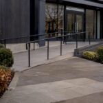 Ramp leading to accessible building entrance