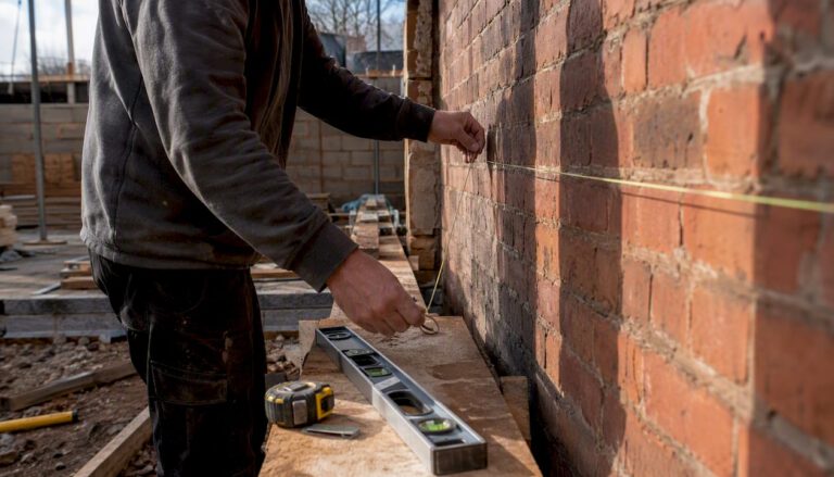 Builder marking Liverpool party wall